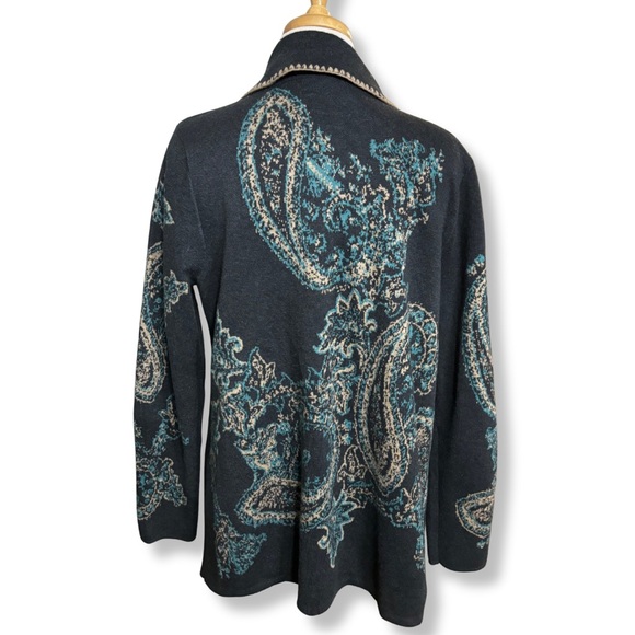 🌿 J. Jill Open-Front Jacquard Jacket | Size L 🌿 - Picture 3 of 7